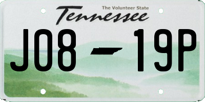 TN license plate J0819P