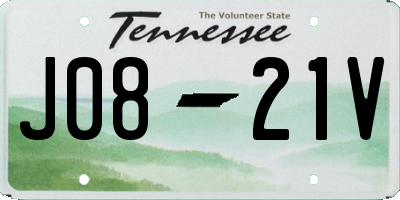 TN license plate J0821V