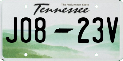 TN license plate J0823V