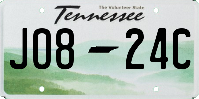 TN license plate J0824C