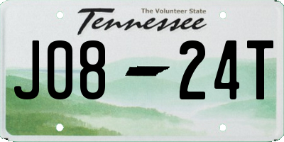TN license plate J0824T