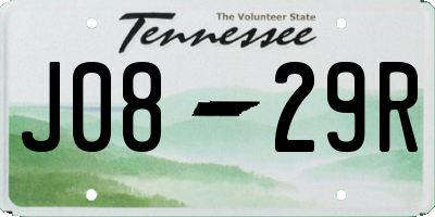 TN license plate J0829R