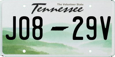 TN license plate J0829V