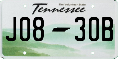 TN license plate J0830B