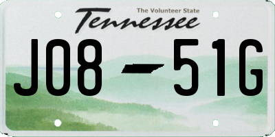 TN license plate J0851G
