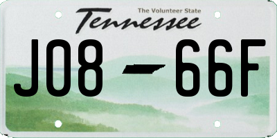 TN license plate J0866F