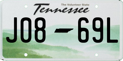 TN license plate J0869L