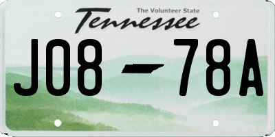 TN license plate J0878A