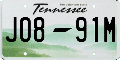 TN license plate J0891M
