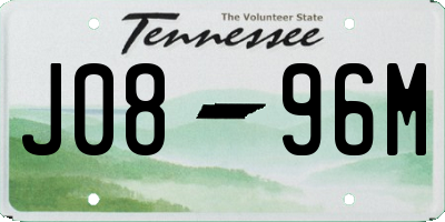TN license plate J0896M