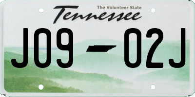 TN license plate J0902J