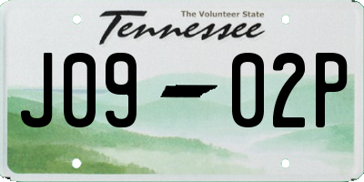 TN license plate J0902P