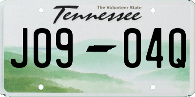 TN license plate J0904Q