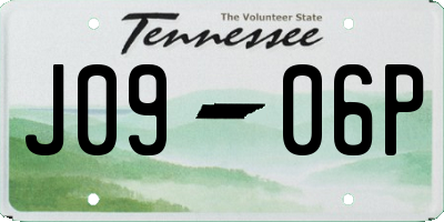 TN license plate J0906P
