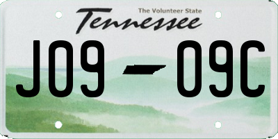 TN license plate J0909C
