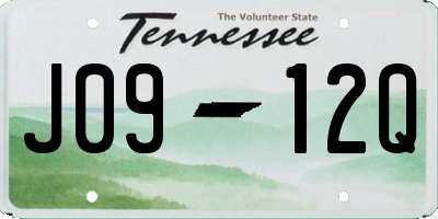 TN license plate J0912Q