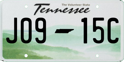 TN license plate J0915C