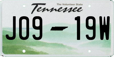 TN license plate J0919W