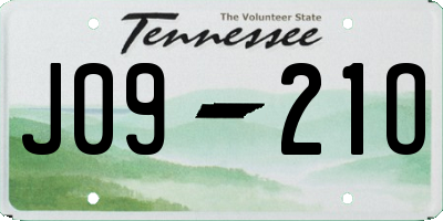 TN license plate J0921O