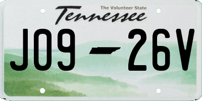 TN license plate J0926V