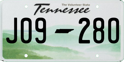 TN license plate J0928O