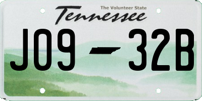 TN license plate J0932B