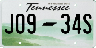 TN license plate J0934S