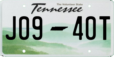 TN license plate J0940T