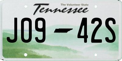 TN license plate J0942S