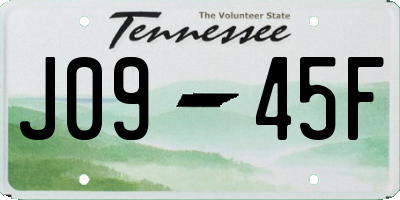 TN license plate J0945F