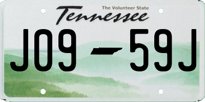 TN license plate J0959J
