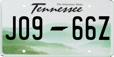 TN license plate J0966Z