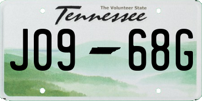 TN license plate J0968G