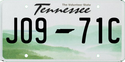 TN license plate J0971C