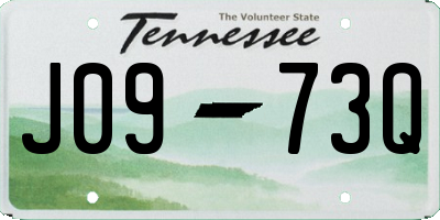 TN license plate J0973Q