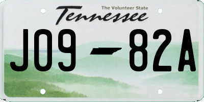 TN license plate J0982A
