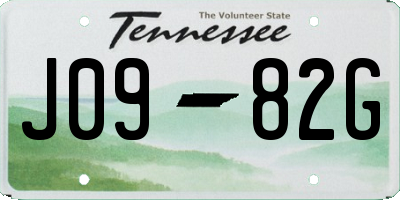 TN license plate J0982G