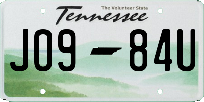 TN license plate J0984U
