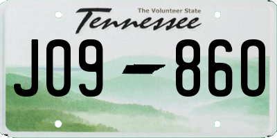 TN license plate J0986O