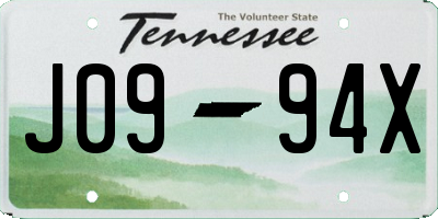 TN license plate J0994X