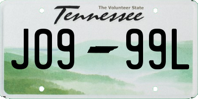 TN license plate J0999L