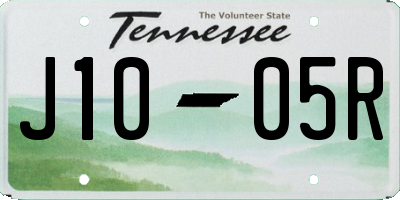 TN license plate J1005R