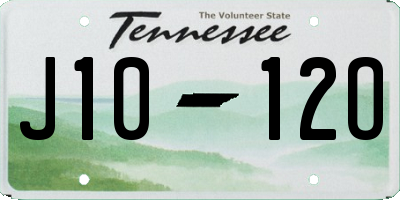TN license plate J1012O
