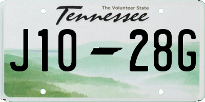 TN license plate J1028G