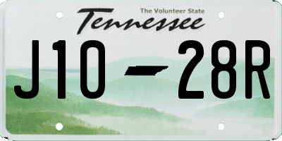TN license plate J1028R