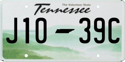 TN license plate J1039C