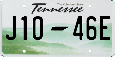 TN license plate J1046E
