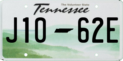 TN license plate J1062E