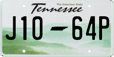 TN license plate J1064P