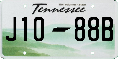 TN license plate J1088B